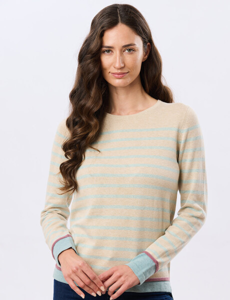 BUZO TEJIDO RAYADO Beige