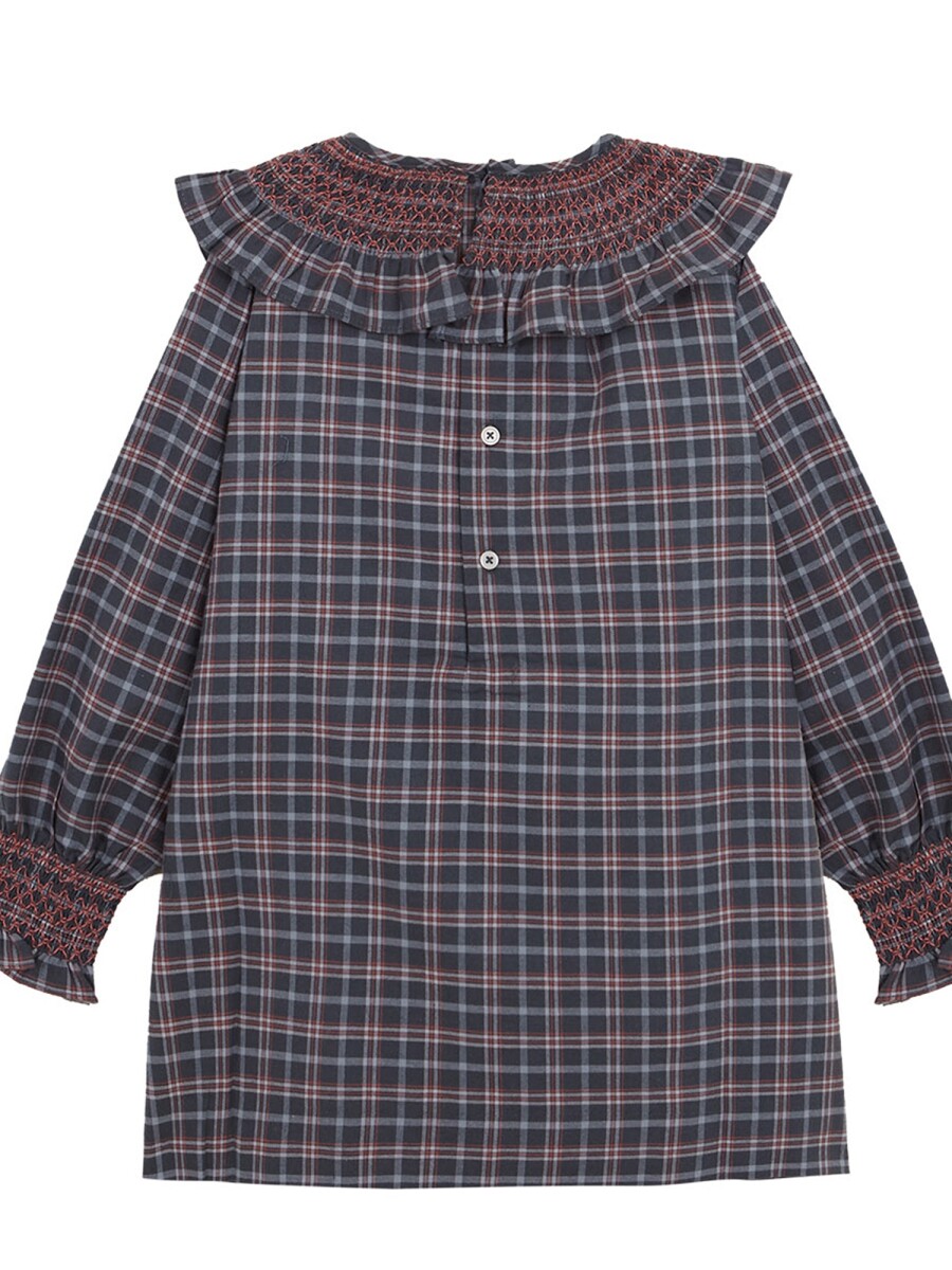 Vestido De Cuadro Petroleo