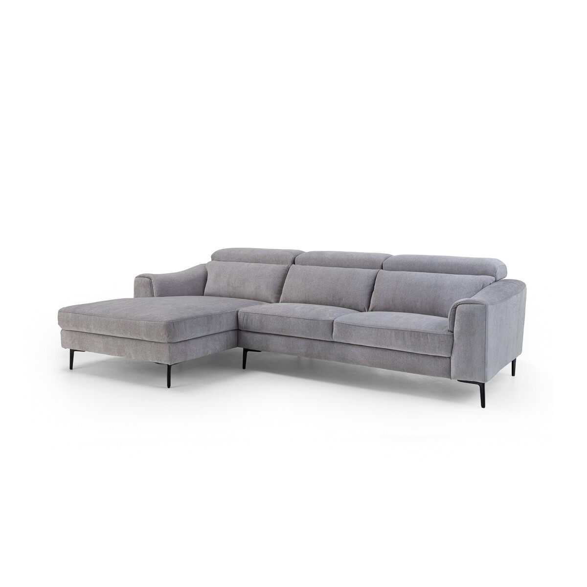 Rinconera Luke - Tela Microfibra - Chaise Izquierda - 6686-7 Gris 