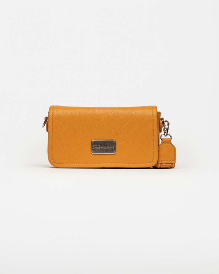 Bandolera Air en efecto cuero graneado Camel