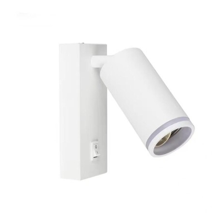 Spot Orientable Para Adosar En Pared 1 Luz Con Llave Blanco