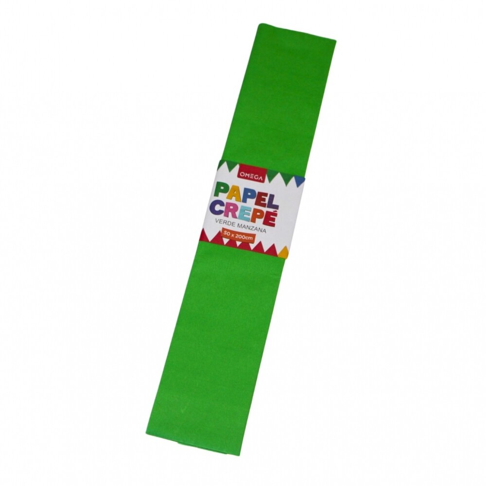 PAPEL CREPE 2MTS.X0.50 COLOR VERDE MANZANA