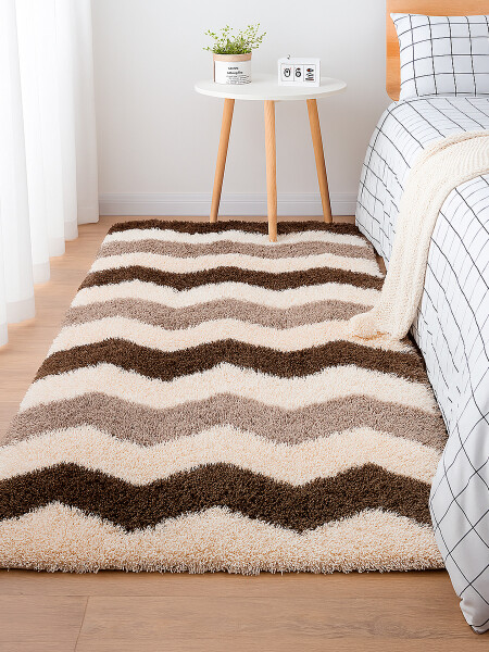 ALFOMBRA ZIGZAG MARRON