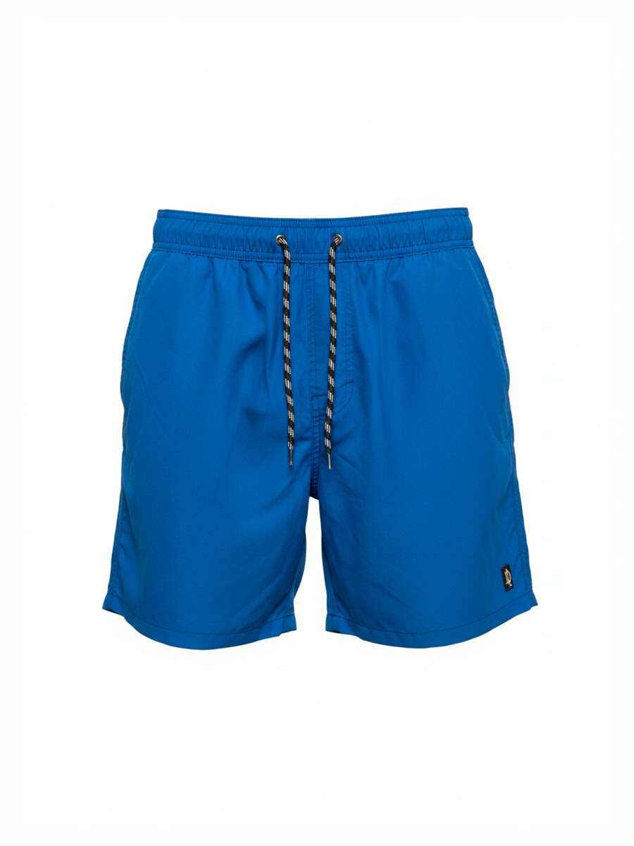 Short de baño liso - azul 