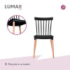 Silla Lizzy Lumax de comedor resistente Negro