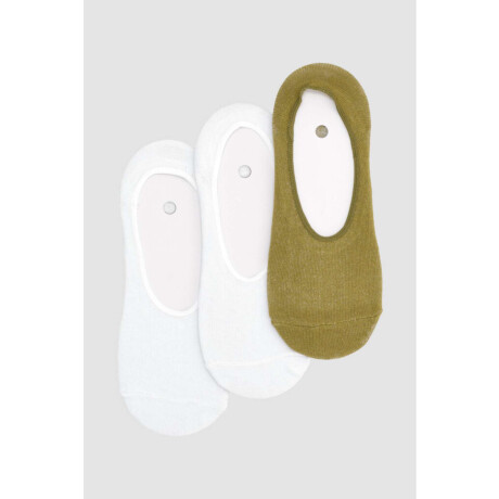 Pack x 3 medias invisible algodón en colores lisos Estampado 1