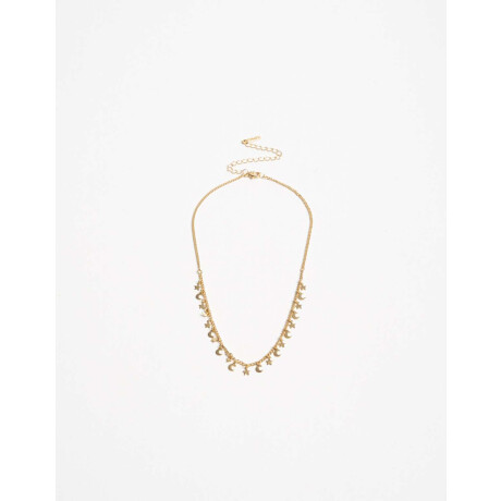 Collares Cortos Metal Estrellas Dorado