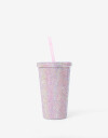 Artículos cocina Vasos Vaso Con Glitter - Rosa Metalizado