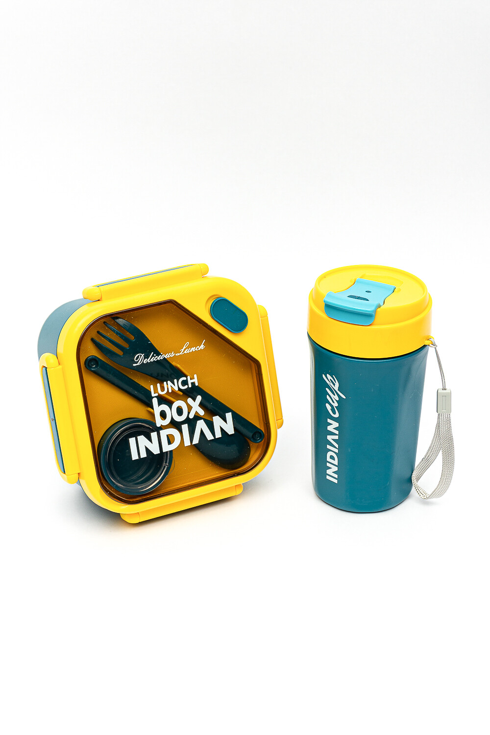 Set Vianda + Termo Vee Azul