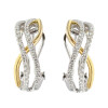 Caravanas Sisi de oro 18k con brillantes Caravanas Sisi de oro 18k con brillantes