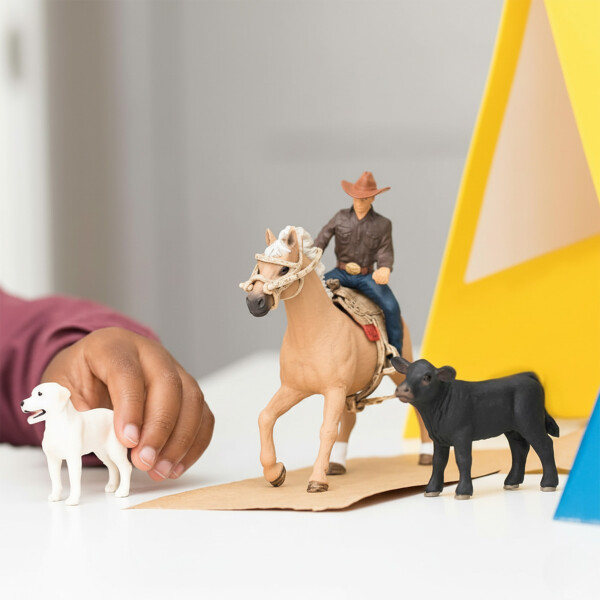 Set Figuras Granja Granjero Caballo Vaca Perro Schleich Set Figuras Granja Granjero Caballo Vaca Perro Schleich