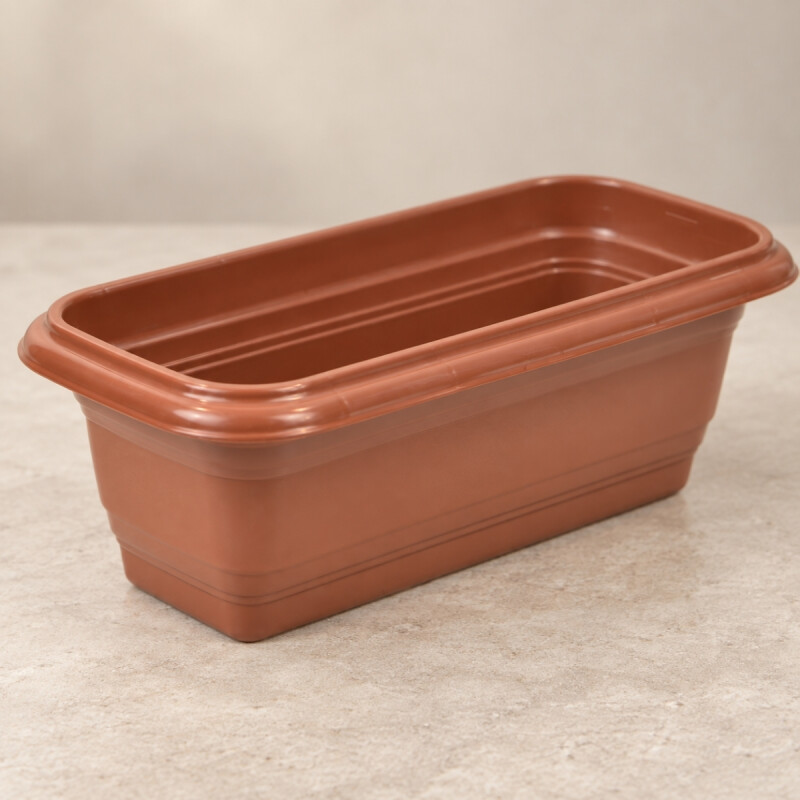 Maceta rectangular 3 lts MARRON