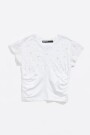 CAMISETA ALGODÓN FRUNCIDA PIED Blanco