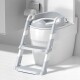 Asiento Reductor Inodoro Aprendizaje Infantil Escalera Color Gris
