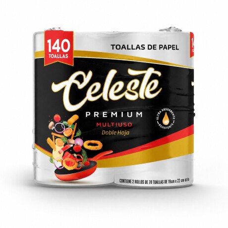Pack X140 Rollo de Cocina Celeste Premium Doble Hoja 001