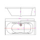 BAÑERA ACRILICA DE EMPOTRAR 60X75X47 BLANCO BLANCO