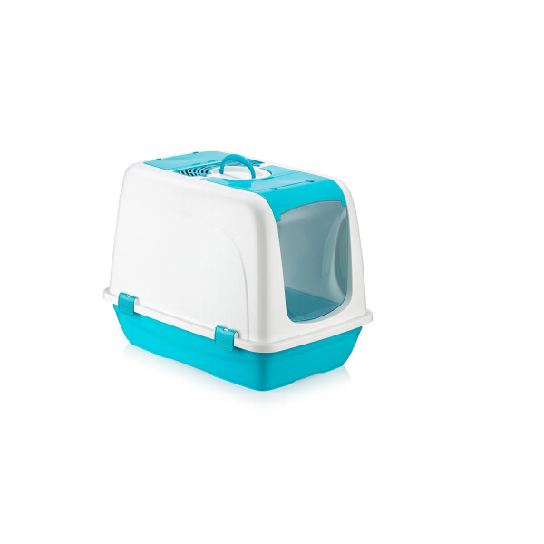 CAT TOILET BOX BIG TURQUOISE BLUE CAT TOILET BOX BIG TURQUOISE BLUE