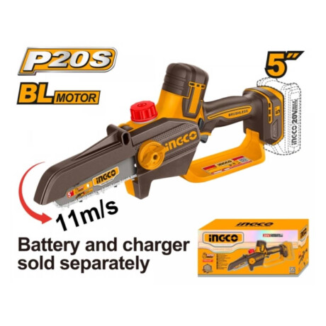 Motosierra a Bateria INGCO CGSLI2056 5 Pulgadas P20S 20V No incluye Bateria Ni Cargador