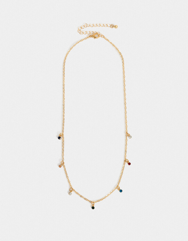 Collares Cortos Con strass Collar Corto Con Strass - Dorado