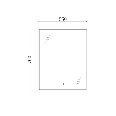 Espejo Baño 55X70 Con Luz Led Y Sistema Anticorrosion 000