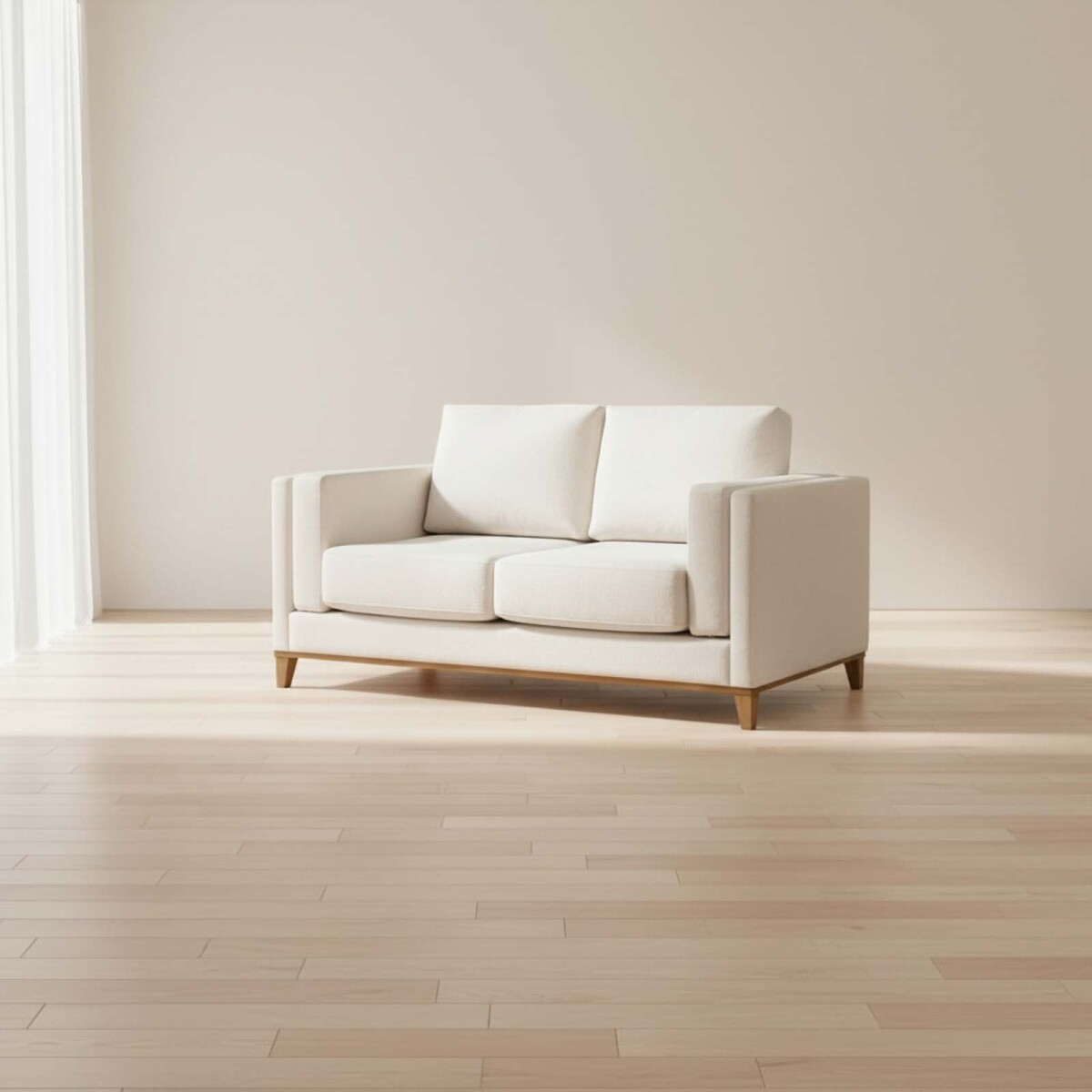 SILLÓN - 2 CUERPOS TELA-PREMIUM BLANCO LUXOR PREMIUM EASY CLEAN HUESO 