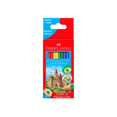 LAPICES DE COLORES FABER CORTOS 6 UNID LAPICES DE COLORES FABER CORTOS 6 UNID
