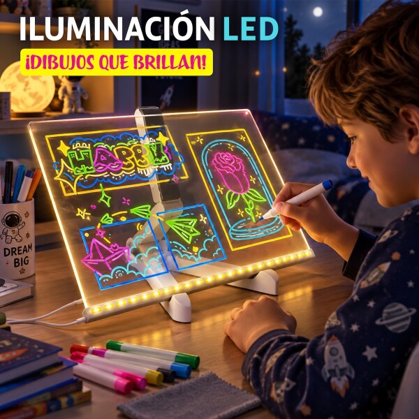 Pizarra Led Magica Para Dibujar Con Luz Infantil Montessori IMBACK Pizarra Led Magica Para Dibujar Con Luz Infantil Montessori IMBACK