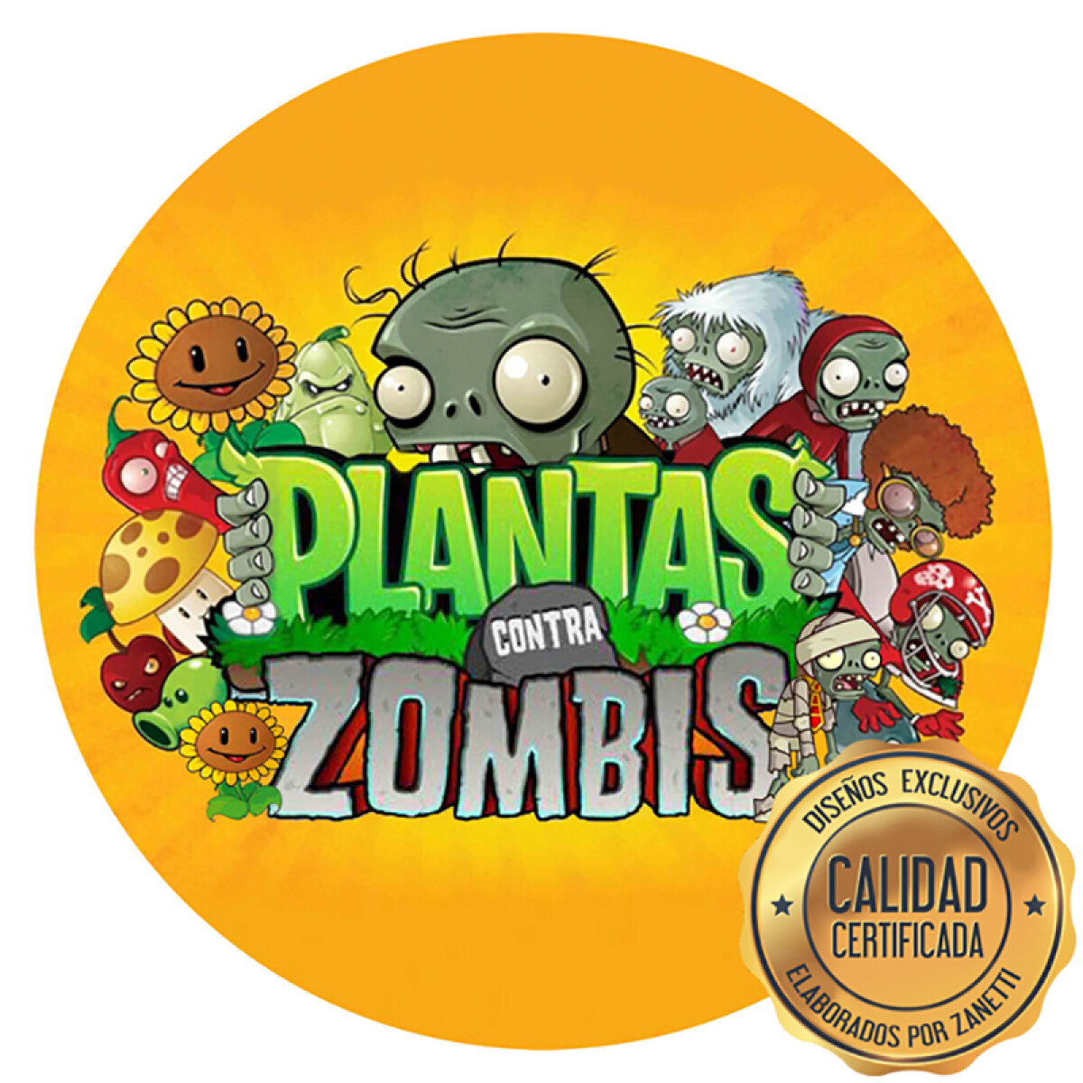 Lámina Plantas vs Zombies - Red. 