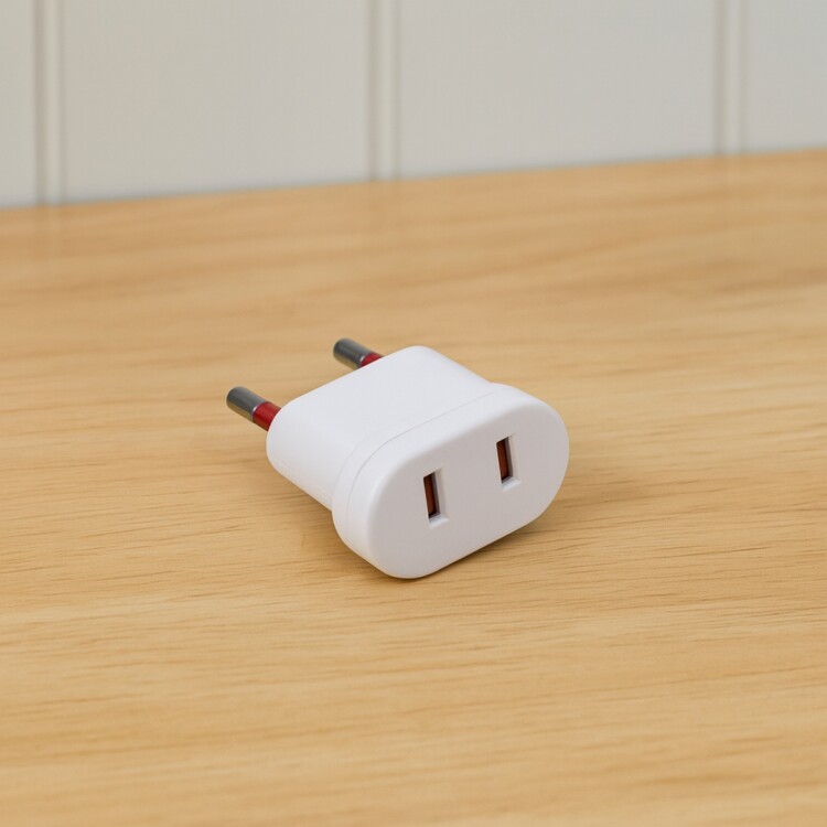 Adaptador Ficha S/T Americana a Ficha S/T Conatel Blanco