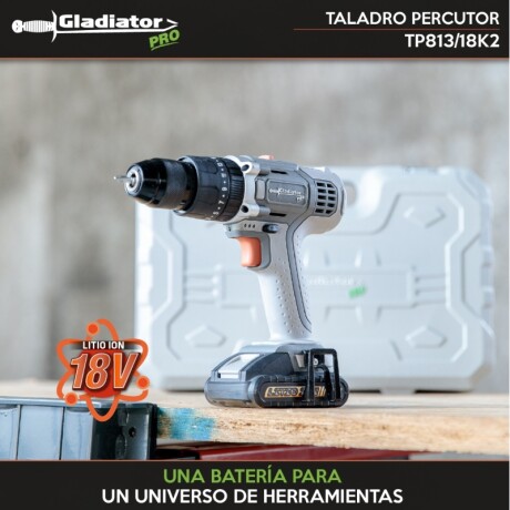 Taladro percutor recargable 13mm 18v 2bat. Li-ion (2ah) gladiator pro Taladro percutor recargable 13mm 18v 2bat. Li-ion (2ah) gladiator pro