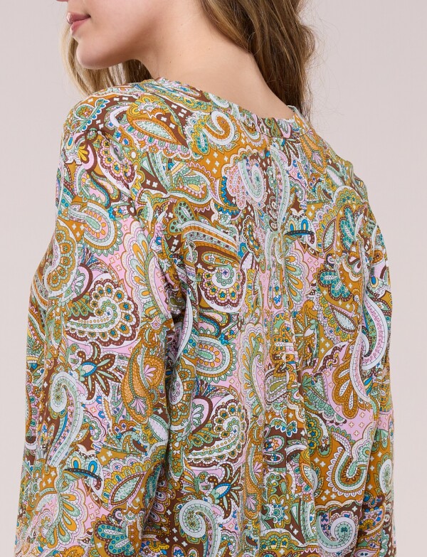 Blusa Holgada Arabescos MULTI/TOSTADO