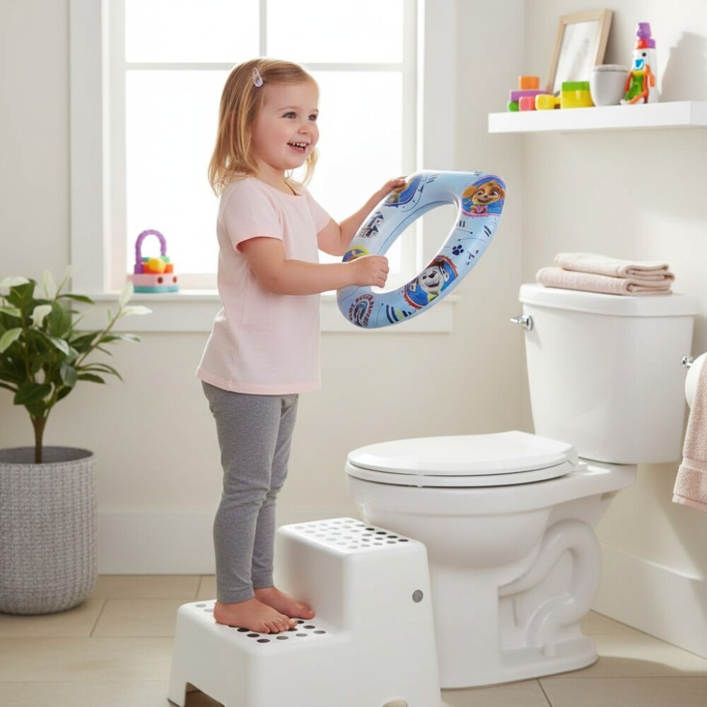 Reductor inodoro acolchonado paw patrol celeste