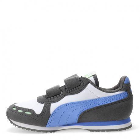 Championes Infantiles Puma Cabana Racer SL 20 V Blanco - Gris - Celeste