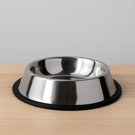 PLATO PARA MASCOTA HUELLAS PLATA