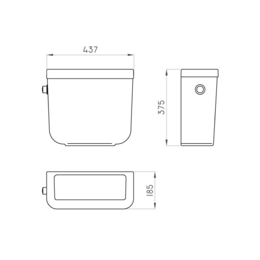 Depósito para inodoro Bari Blanco Depósito para inodoro Bari Blanco