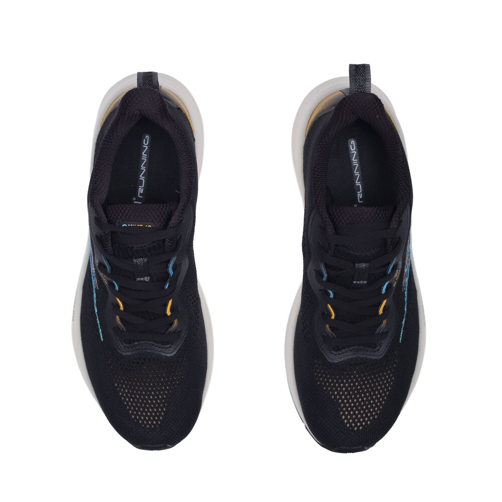 Zapatillas Running Quickfoam Infinity 4.0 Hombre Obsidian Black/papaya Milkshake