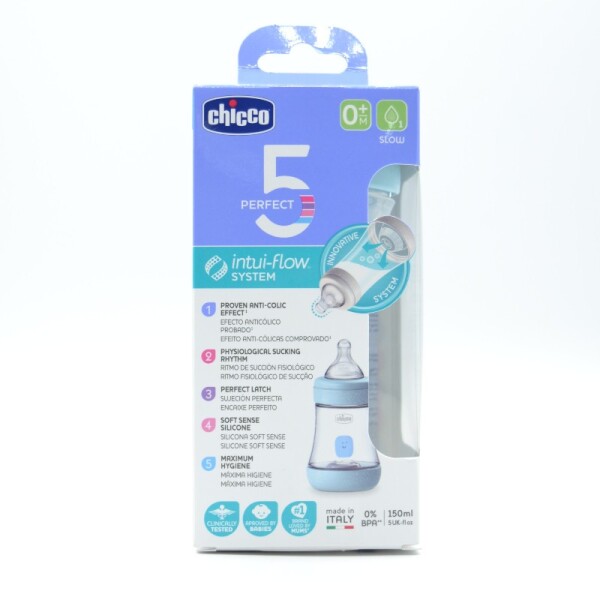 Biberon anticolicos perfect 5 150ml CHICCO celeste