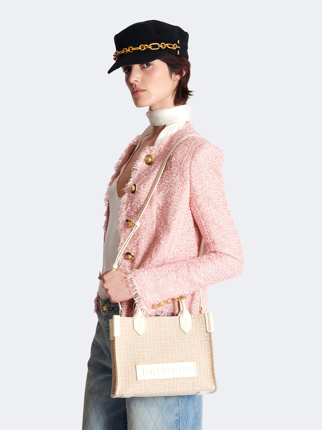 BALMAIN - SMALL TOTE BAG MONOGRAMMED B-ARMY Alta Automática