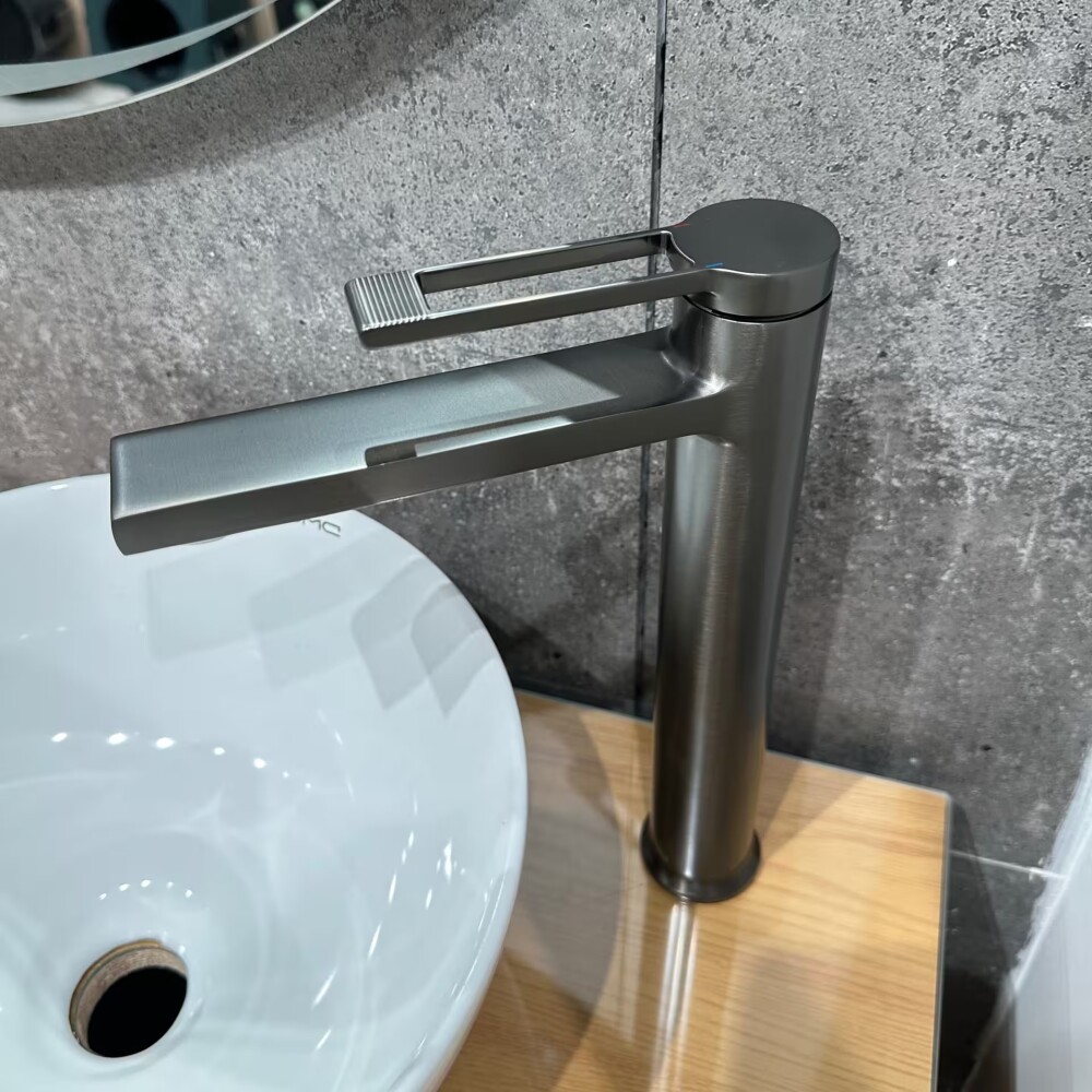 Grifería de lavatorio Monocomando de mesada Alto Elar Grafito Grifería De Lavatorio Monocomando De Mesada Alto Elar Grafito