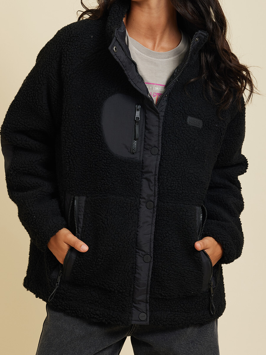 CAMPERA IVAR ( SHERPA ) RUSTY - Negro 