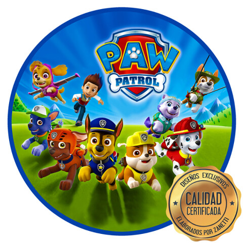 Lámina Paw Patrol Personajes Red.