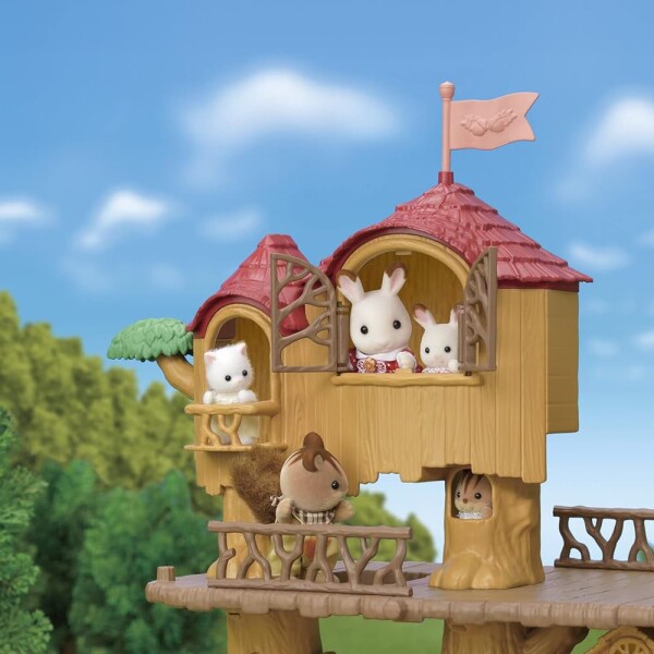 Sylvanian Families Casa Árbol Campamento + Bebé JIrafa + Acc Variante Modelo Cabana