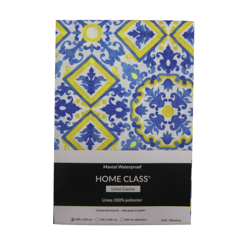 Mantel Waterproof Home Class 140 x 260 cm 3658 AZULEJO AZUL