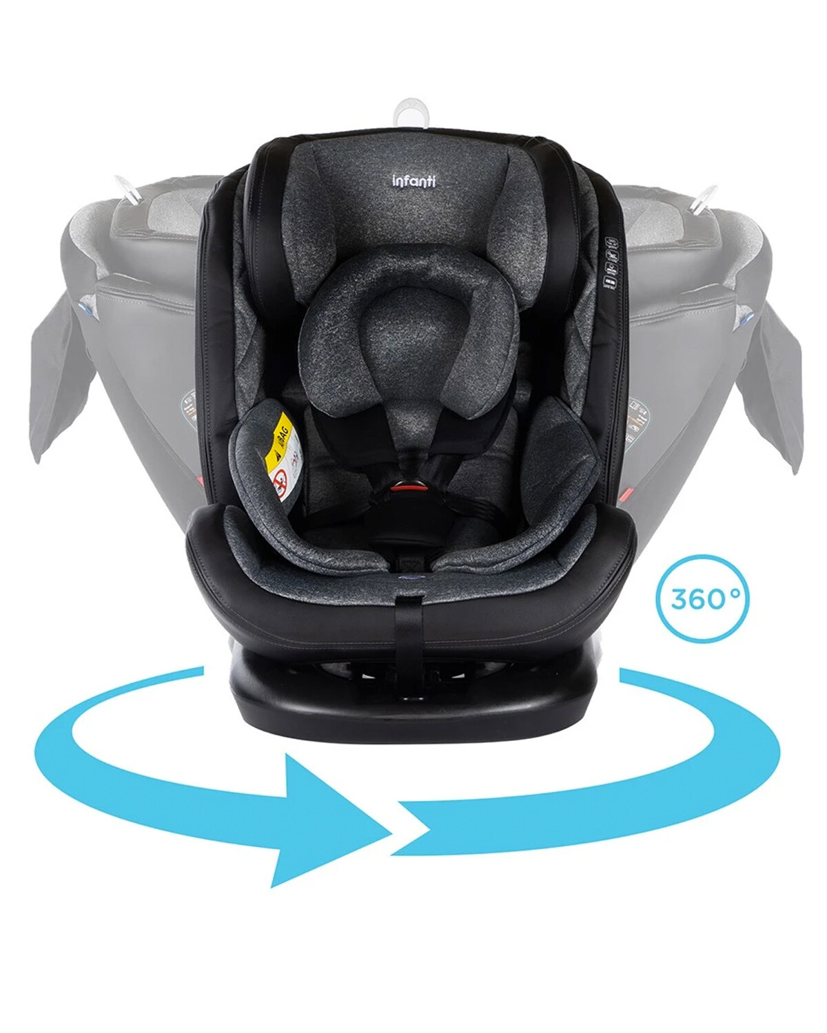 Silla butaca para auto Infanti I-Giro 360° ajustable con Isofix + Top  Tether - Gris Oscuro — Electroventas