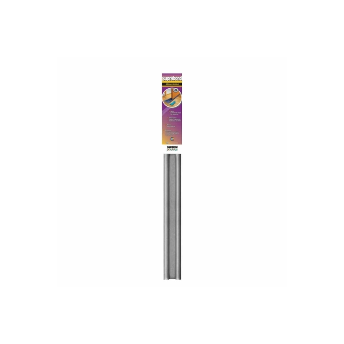 Zócalo doble de goma gris 95cm Suprabond 