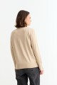 Sweater con detalle en manga BEIGE