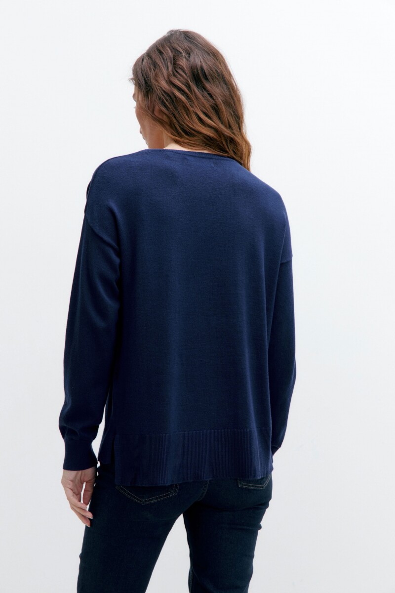 Sweater básico azul marino