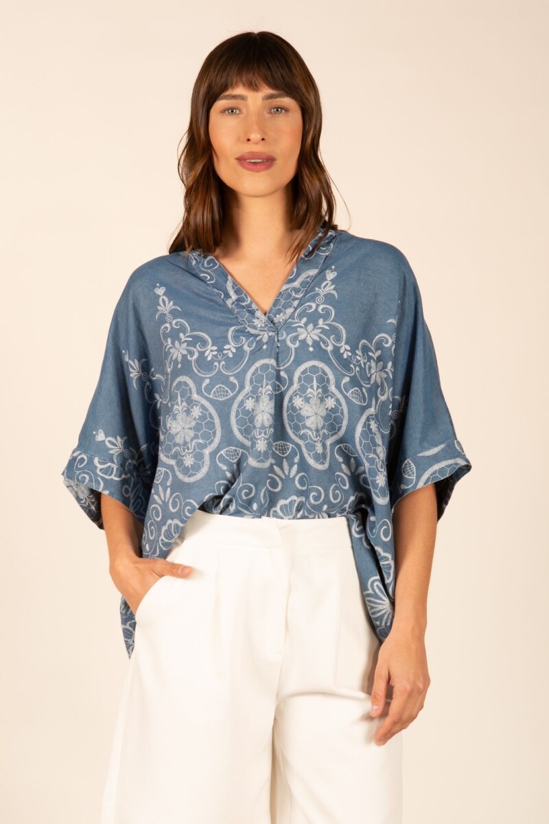 Blusa Marisa - Jean Azul 