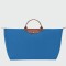 Longchamp -Bolso de viaje plegable con cierre y asa corta, Le pliage Azul