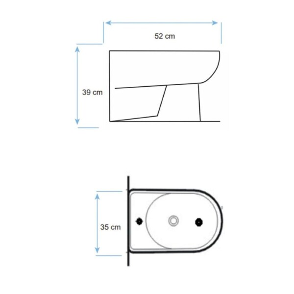 BIDET CON TRANSFERENCIA BLANCO AQUALIA (AQ4881A) BIDET CON TRANSFERENCIA BLANCO AQUALIA (AQ4881A)